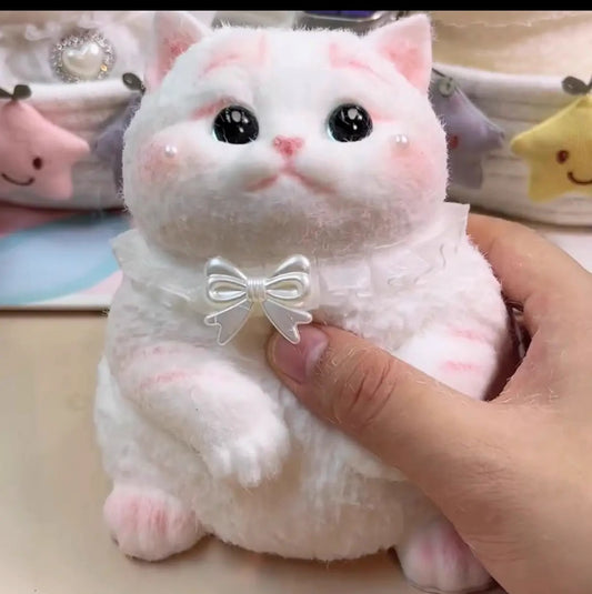 Lovely pink cat Silicone Squishy Kitty（jessica）